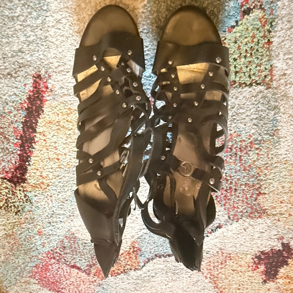 Black Strappy Women's Sandals
